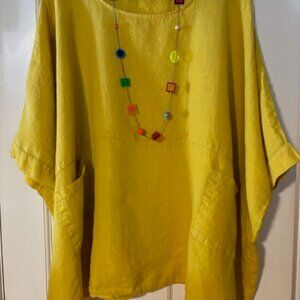 Italian Linen Oversize Top by Talia Benson